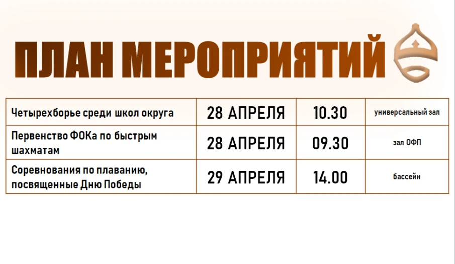 План мероприятий